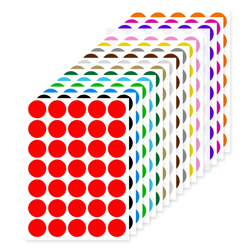 Round colorful positioning labels chalkboard labels PVC material marking fixed point stickers