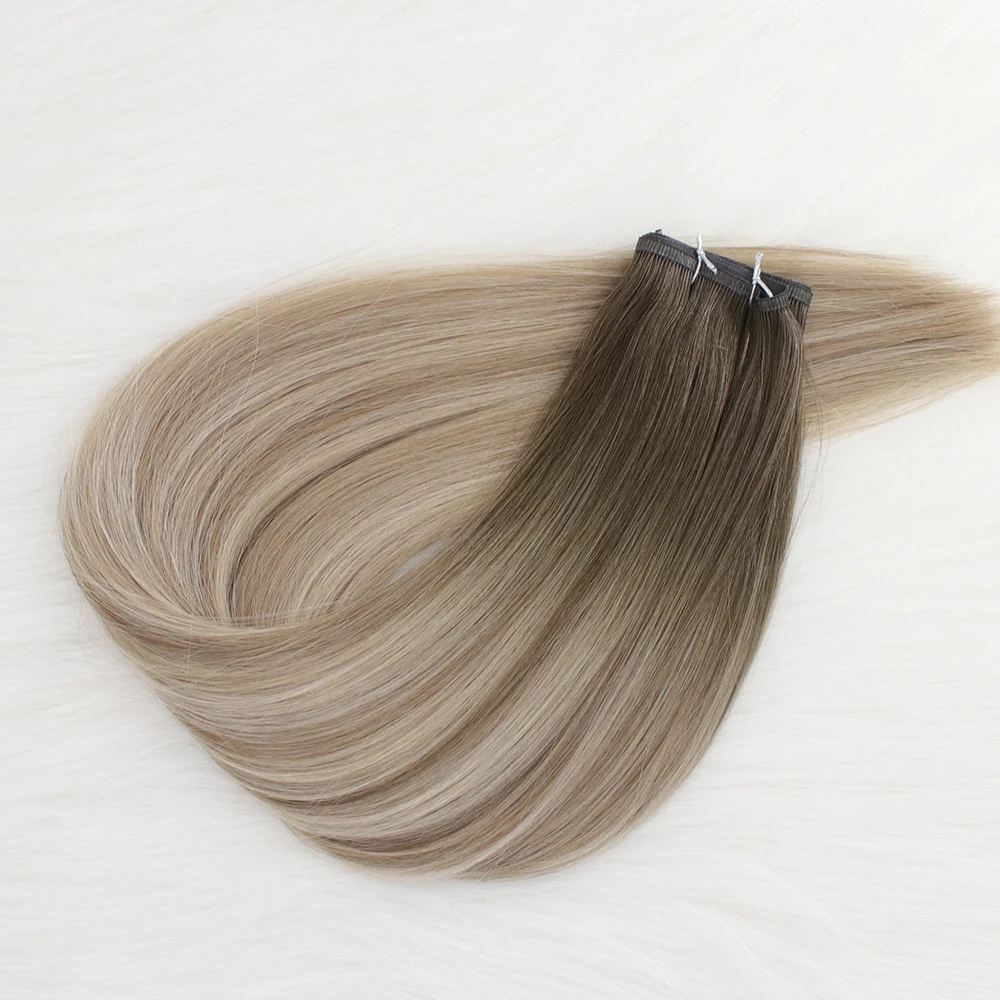 Remy Hair Extensions Seamless Weft invisible 100% Human Hair Double Drawn Virgin Flat Weft Hair