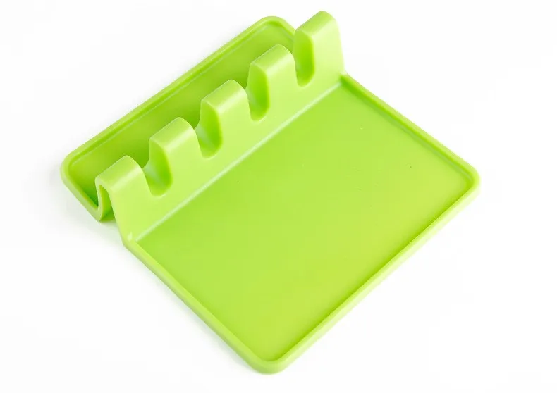  Silicone Spatula Rest holder and Pot Clip Heat Resistant Ladle Fork Mat Utensil chopsticks stands Spoon