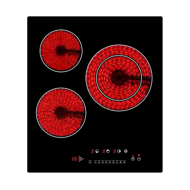 6600W Kitchen Touch Screen 3 Cooker Solar Based Induction Cooktop