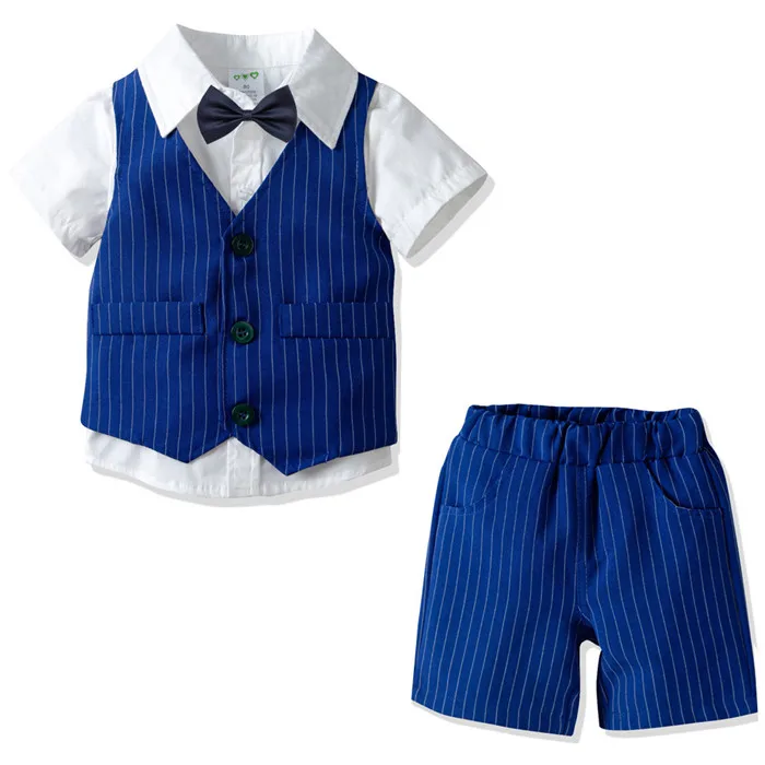 Wholesale Summer Wear Baby Boys Cotton Knight Party Formal Suits From China Manufacturer