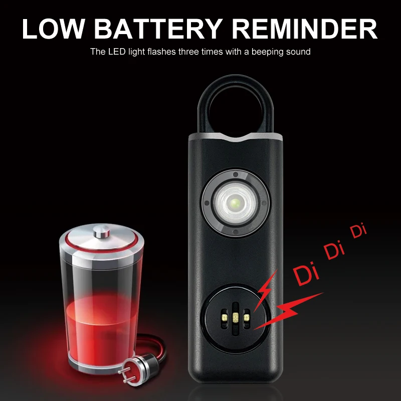 130Db SOS Survival Alarm Anti-Wolf Safety Alarm Anti Attack Personal Alarm Keychain Set For Sublimation Keychain
