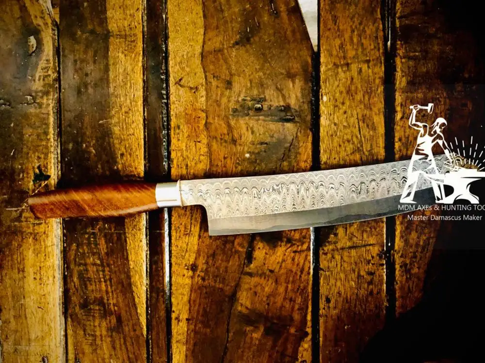 Handmade Damascus steel Santoku Knife, Kitchen knife, Utility Knife, Real sharp cutting surface unique New style Knife