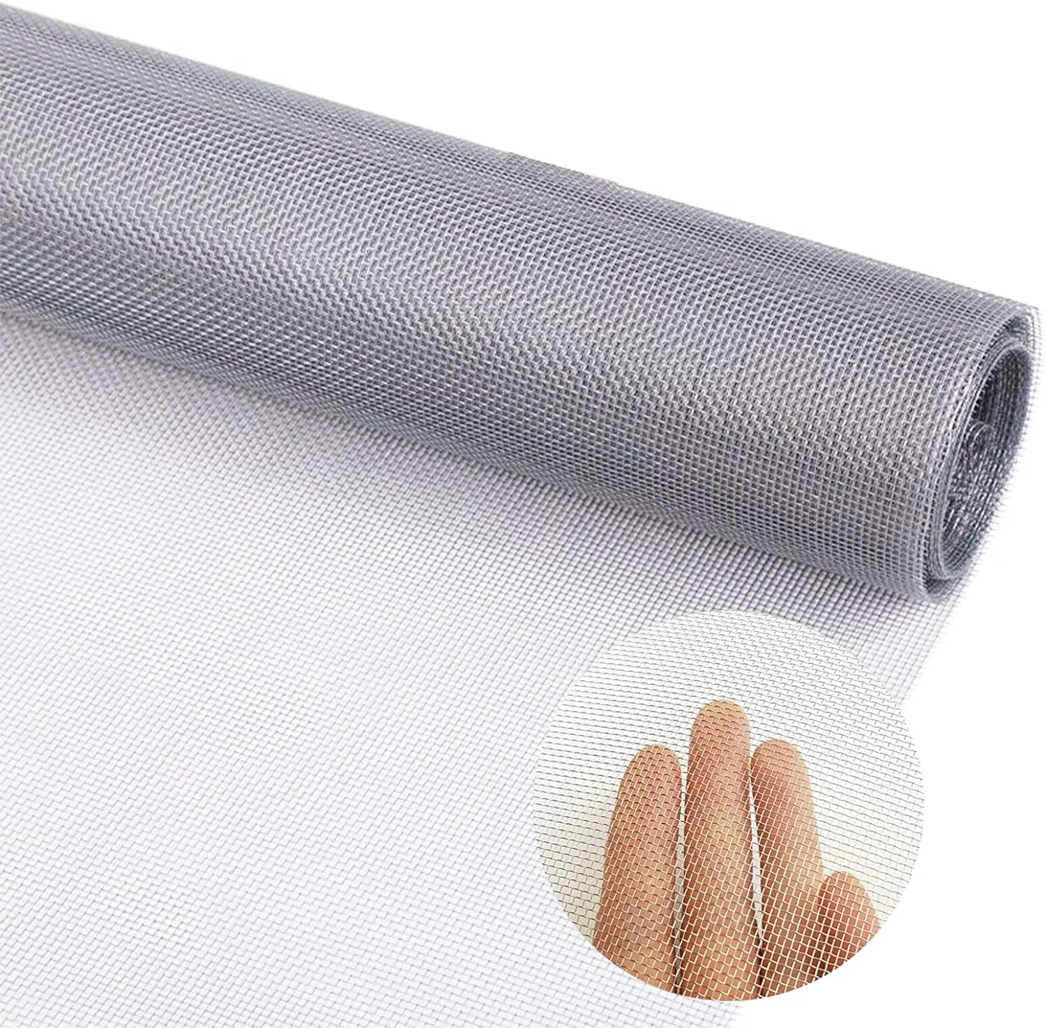 Custom Rolling Mosquito Insect Fly Screen Window Aluminum Frames Invisible Fiberglass Mesh Sliding Retractable Screen Window