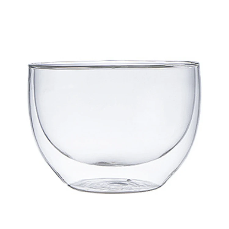 13.5oz Fruit Salad Bowl Clear Bowl BPA Free Borosilicate Glass Double Wall Glass for Household and Restaurant 20-30 Days