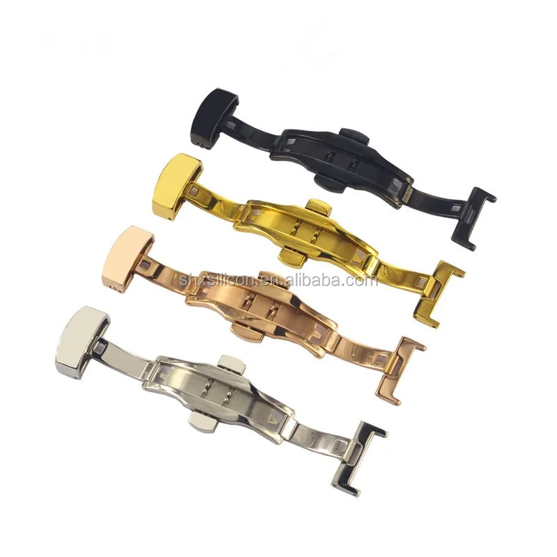 Butterfly stainless steel wrist watch belt buckle watch clasp