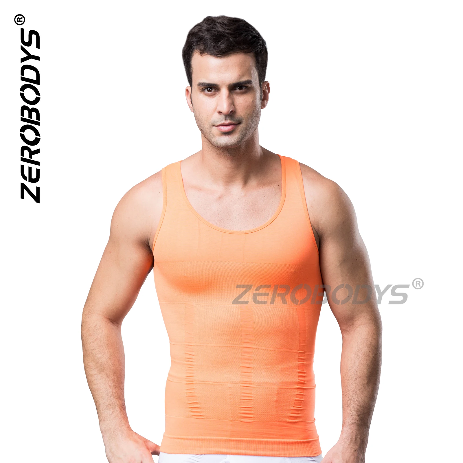 ZEROBODYS W063 Seamless Men Body Shaper Shirt Compression Vest Shapewear