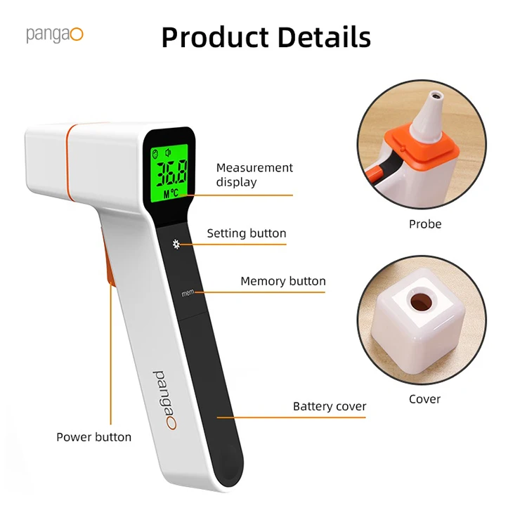 Fast Accurate Digital Infrared Thermometer Gun with Fever Alarm Forehead Thermometer for Adults and Kids