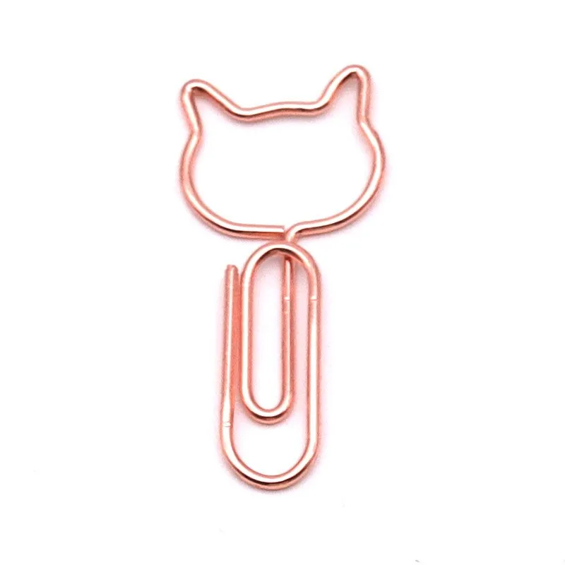 50 Piece Kitten Shape Paper Clips,Funny Planner Clips for for Fun Office Supplies School Gifts Wedding Decoration