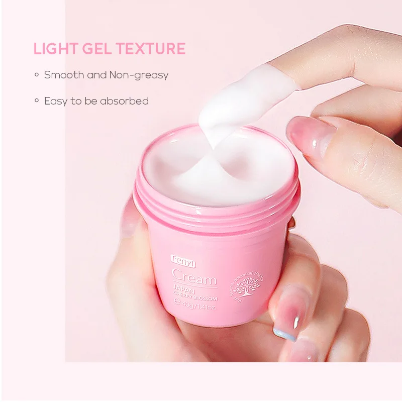 FENYI Skin Care Moisturizing Fade Fine Lines Brightening Japan Sakura Day Night Facial Cream 40g