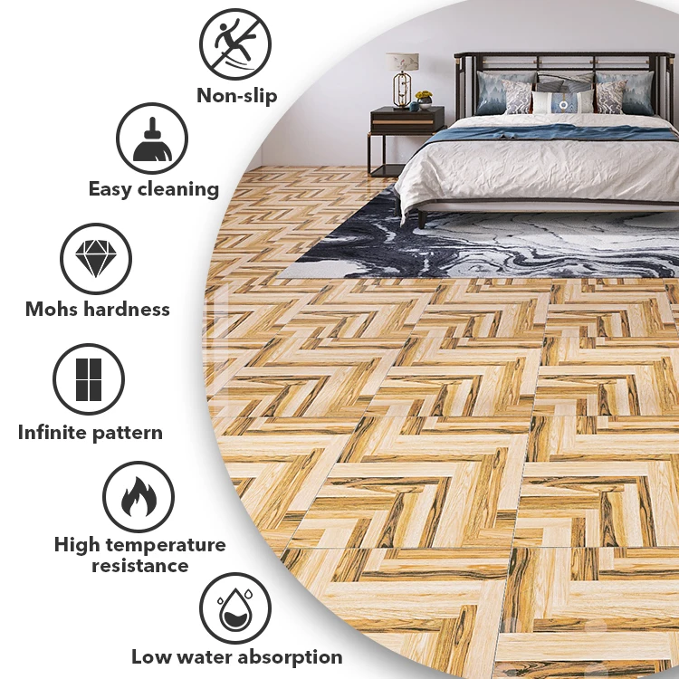 Construction Materials Floor Azulejos Carreaux Sol Porcelain Tiles Carreaux De Maison Living Room Cheap Wooden Tiles 60x60cm