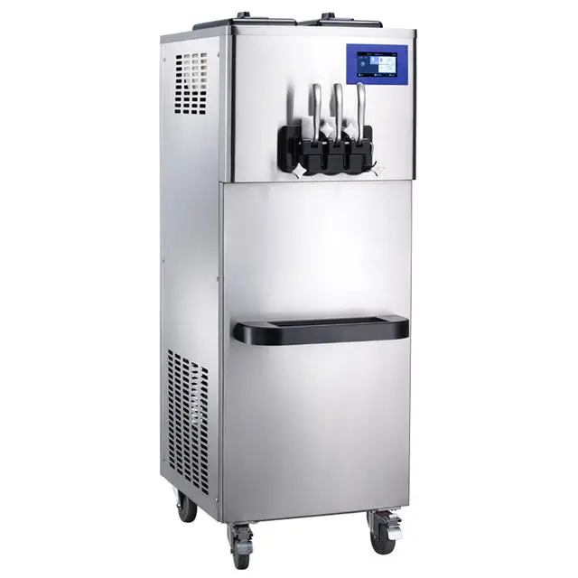 Jin Li Sheng Commercial Ice Cream Machine Manufacturer BQ322 2 Tank 3 Flavor Commercial Soft Serve Ice Cream Machine