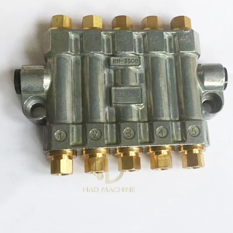 RH3400 2/3/4/5 Ways Volumetric Oil Distributor Volumetric Quantitative oil Discharge CNC machine Tool Oil Circuit Distributor