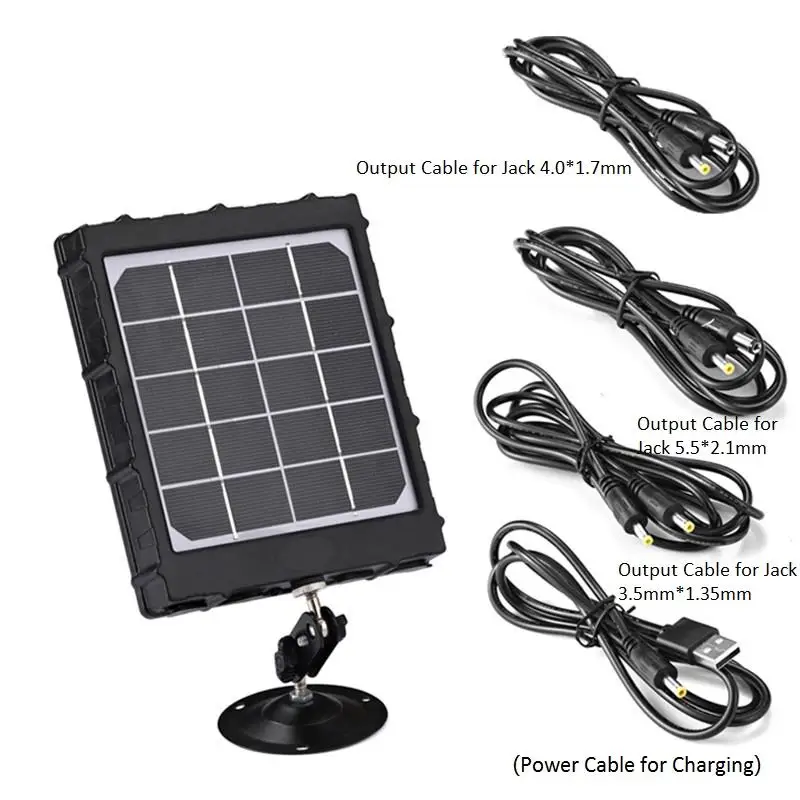 3W 8000mAh Solar Panels with 6/9/12V 2A Output for Most Cellular Wild Game Hunting Trail Cameras