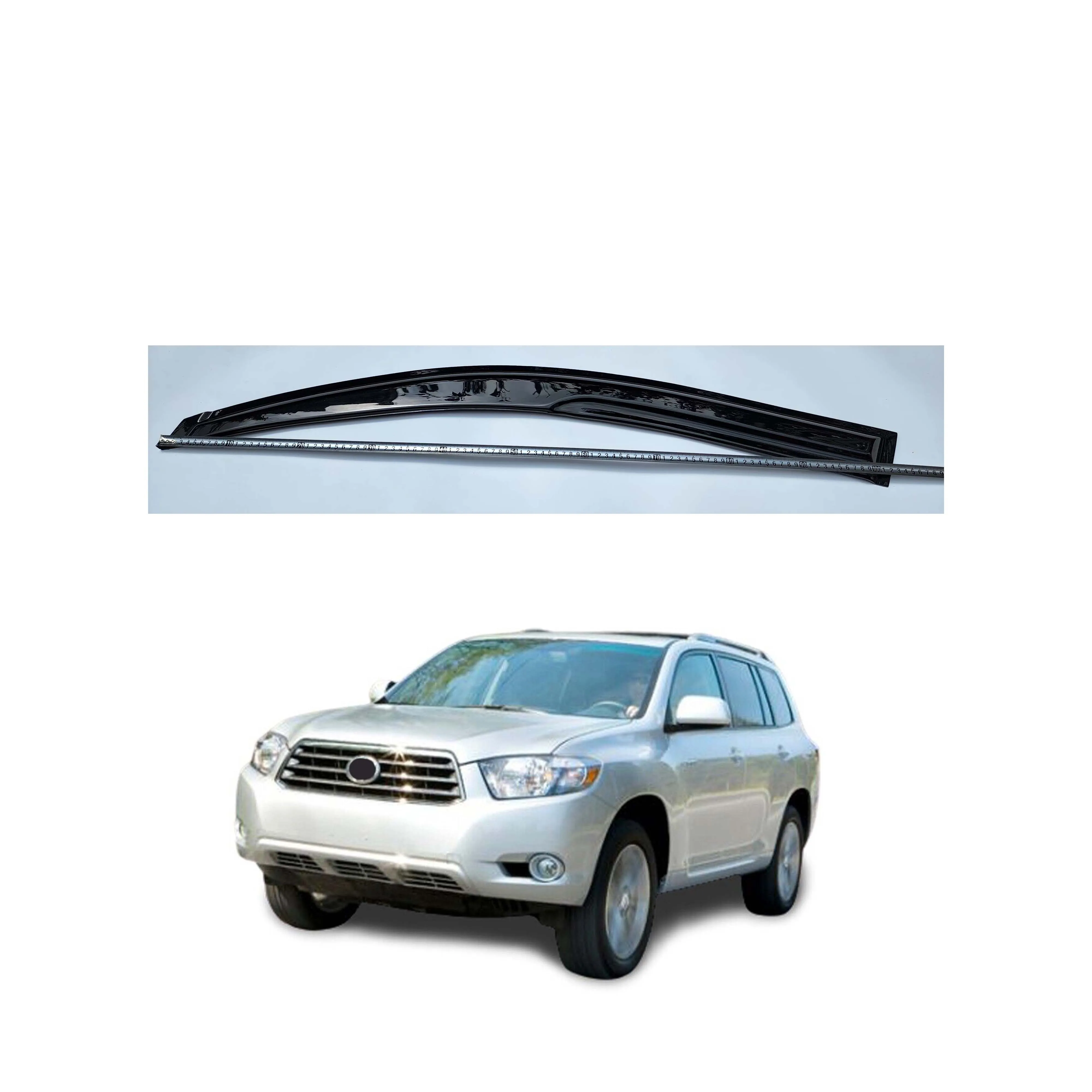 Aibyiar 4PCS Window visor FOR Toyota HIGHLANDER 2008-2013 plastic sun visor Auto Door Visor car window deflector