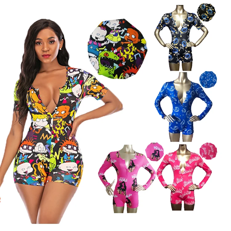 
WholesaWomen Hair Silk Backwoods Wap Rugrat Baddie cookie Money Zodiac Satin Headbands Designer Bonnets and Matching onesie Set 