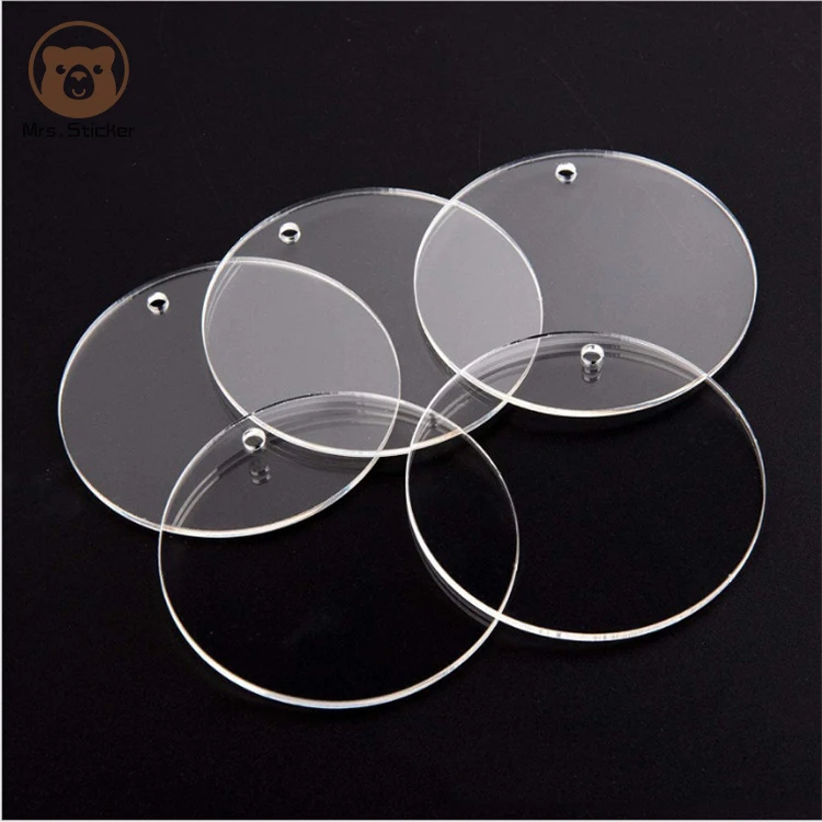 Creative DIY Blanks Acrylic Keychain Plastic Transparent Keychains Custom Acrylic Keyring for Kpop Idol Photo,Children Gifts