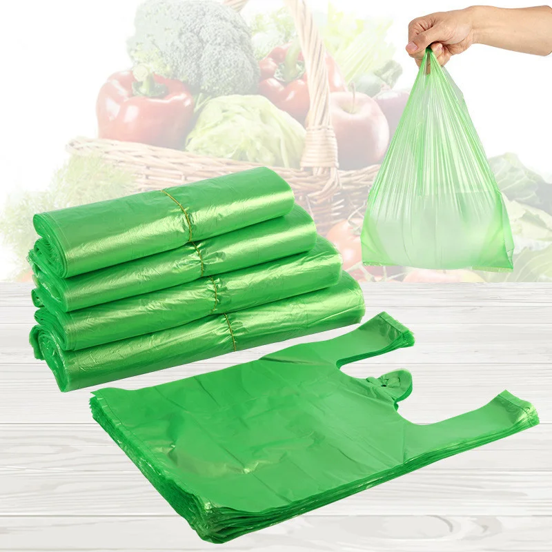 Green Nature Biodegradable Disposable Plastic Flat Trash Thickened Rubbish Compostable Packaging Bag