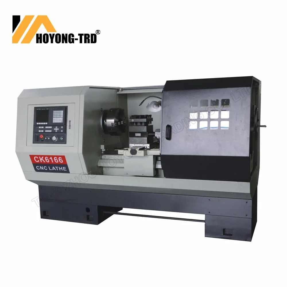 CK6166  BIG BORE FLAT BED HORIZONTAL CNC TURNING LATHE MACHINE
