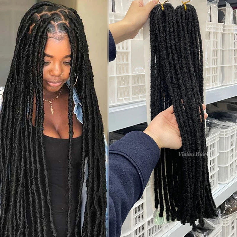 wholesale soft dread locks crochet synthetic hair extension 22inch dream dread 22inch natural looking dread locs extension