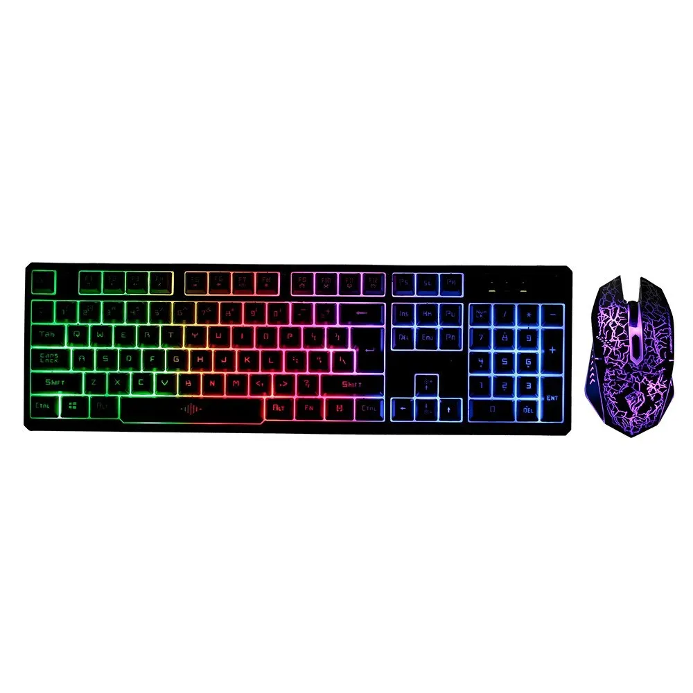 Клавиатура и мышь Combo N-Key Rollover Проводная игровая Бесшумная Офисная RGB 104