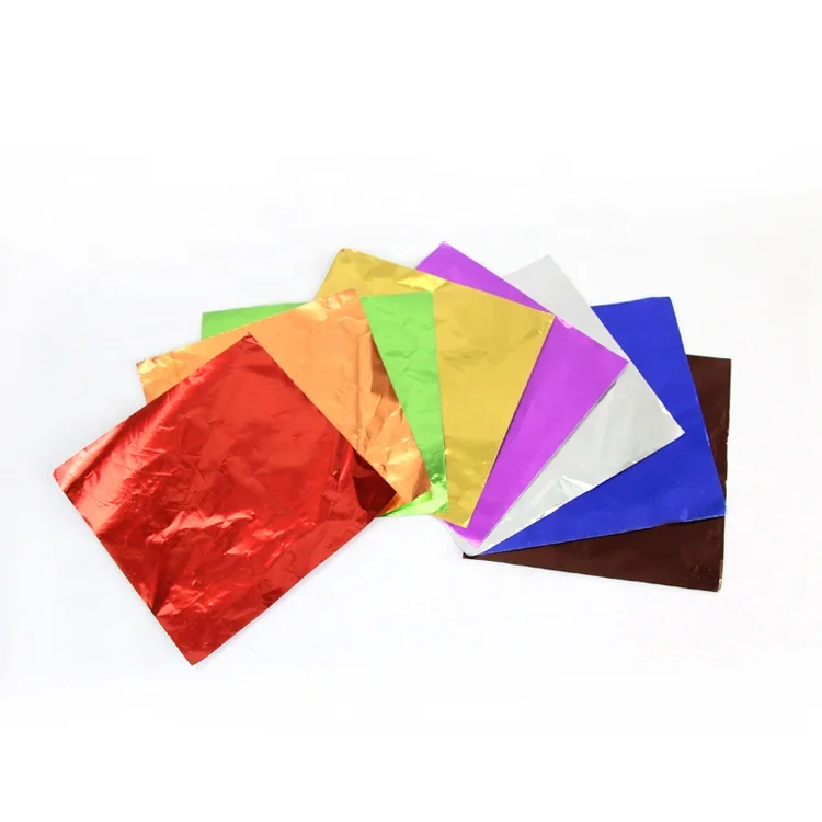 factory different size colored aluminum  foil paper wrapped chocolate