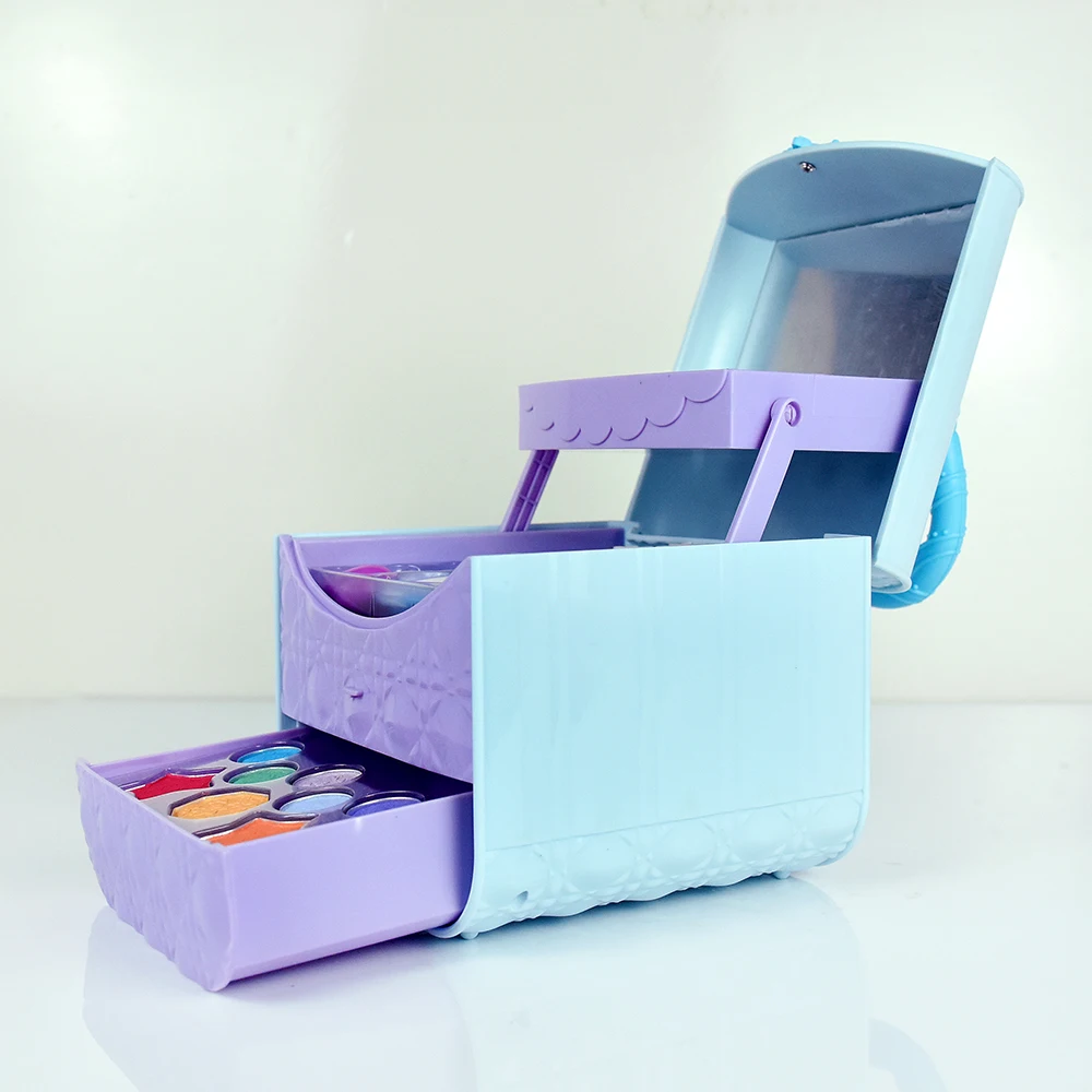 AKIACO розовая косметичка, игрушка, полный набор для макияжа для девочек, для дыхания, для больших детей, бумажная карточка, блеск, поддержка лица, обычно