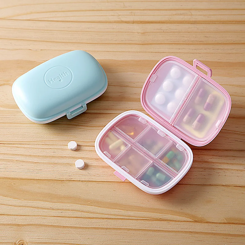
Family standing Classified medicine storage box Plastic mini Pill case Week medicine box with lid Grid parts finishing box 