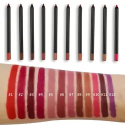 Оптовая продажа, карандаш для макияжа губ, Водостойкий карандаш для губ коричневого цвета с индивидуальным логотипом, карандаш для макияжа