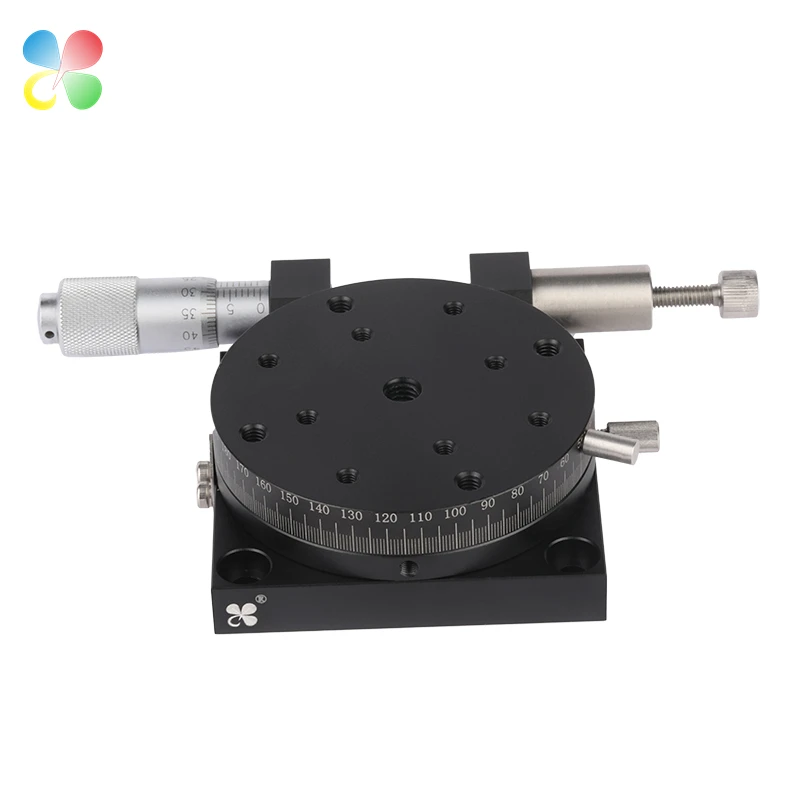 C&K 360 R Axis 40*40mm Manual Rotary Stage Translation Stage For Test Instruments Manual Stage Micrometer Table