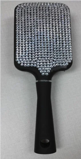 professional plastic AVON promotion gift crystal diamond plastic paddle hair brushes and comb hairbrush