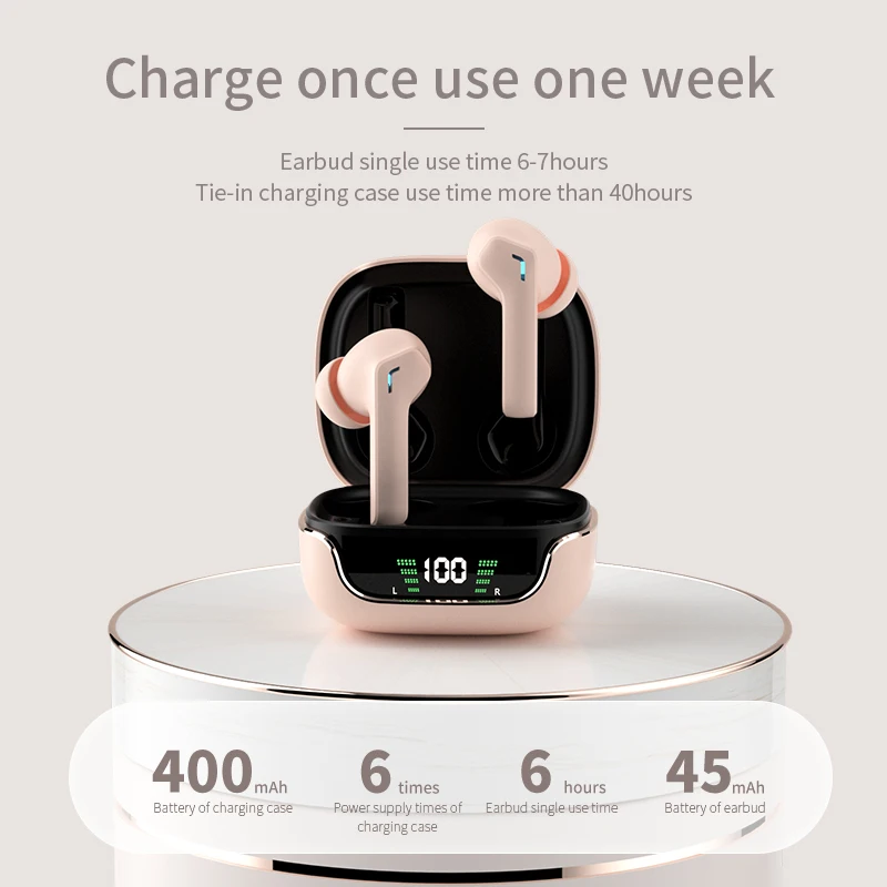 G06 TWS  BT5.3 HiFi Audifonos Auriculares  Led Display Headphone Headsets Wireless Earbuds Low Delay Gaming In-ear Earphones