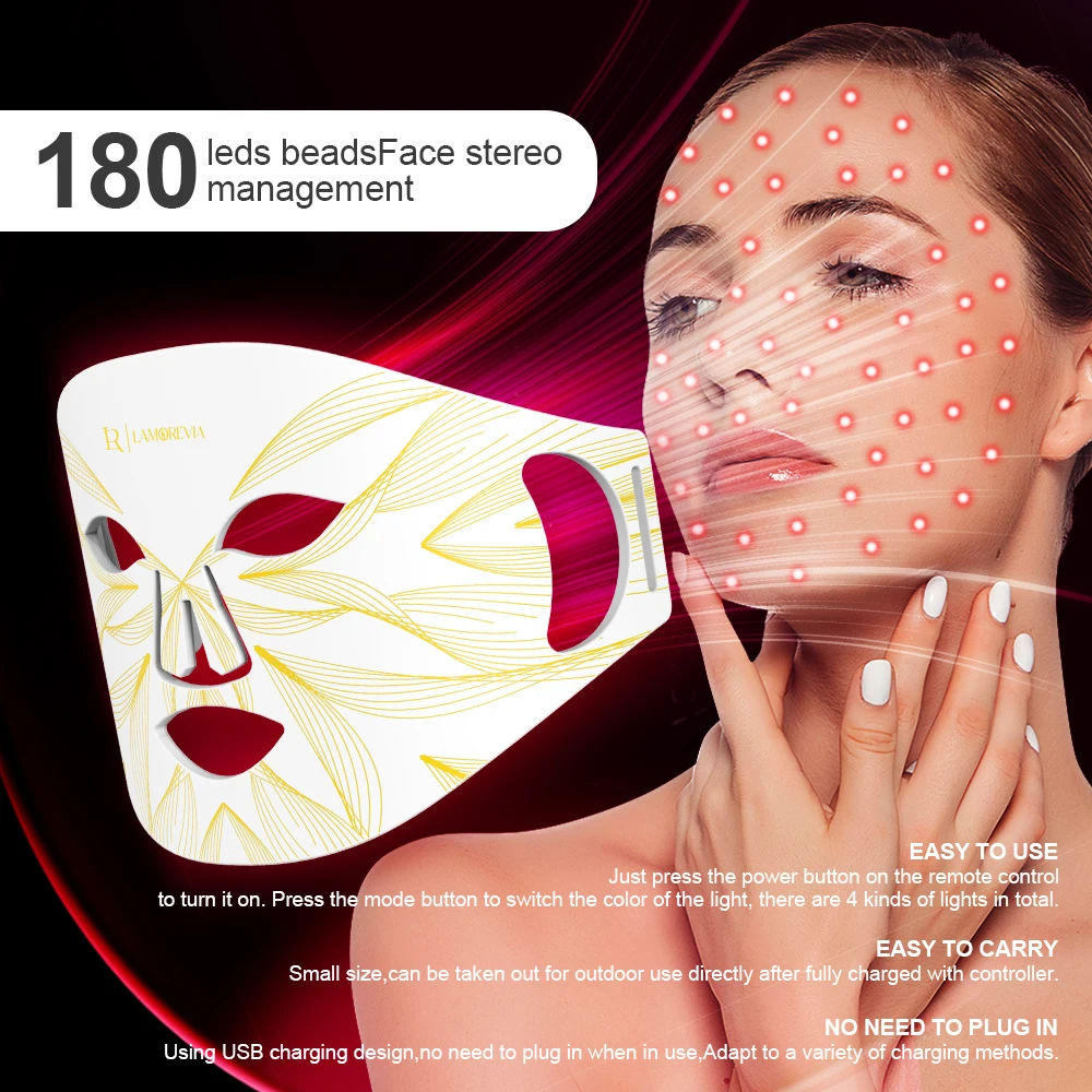LAMOREVIA Photon rejuvenation mask instrument LED beauty mask face spectrograph beauty instrument household beauty instrument