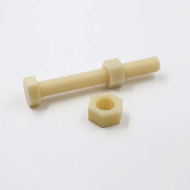 DIN933 M8 M16 пластиковый нейлоновый болт с шестигранной головкой и гайка