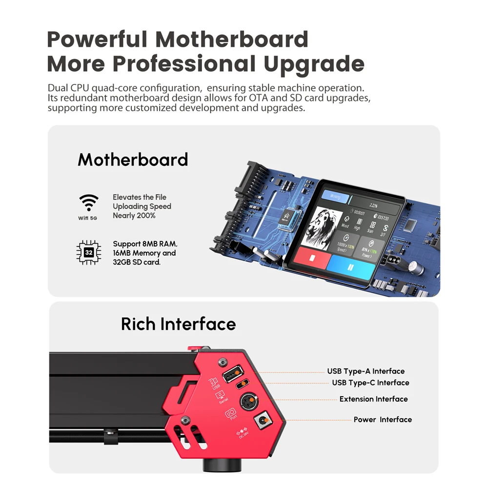 AlgoLaser Alpha MK2 20W Portable Laser Engraver rubber stamp phone case laser engraving machine