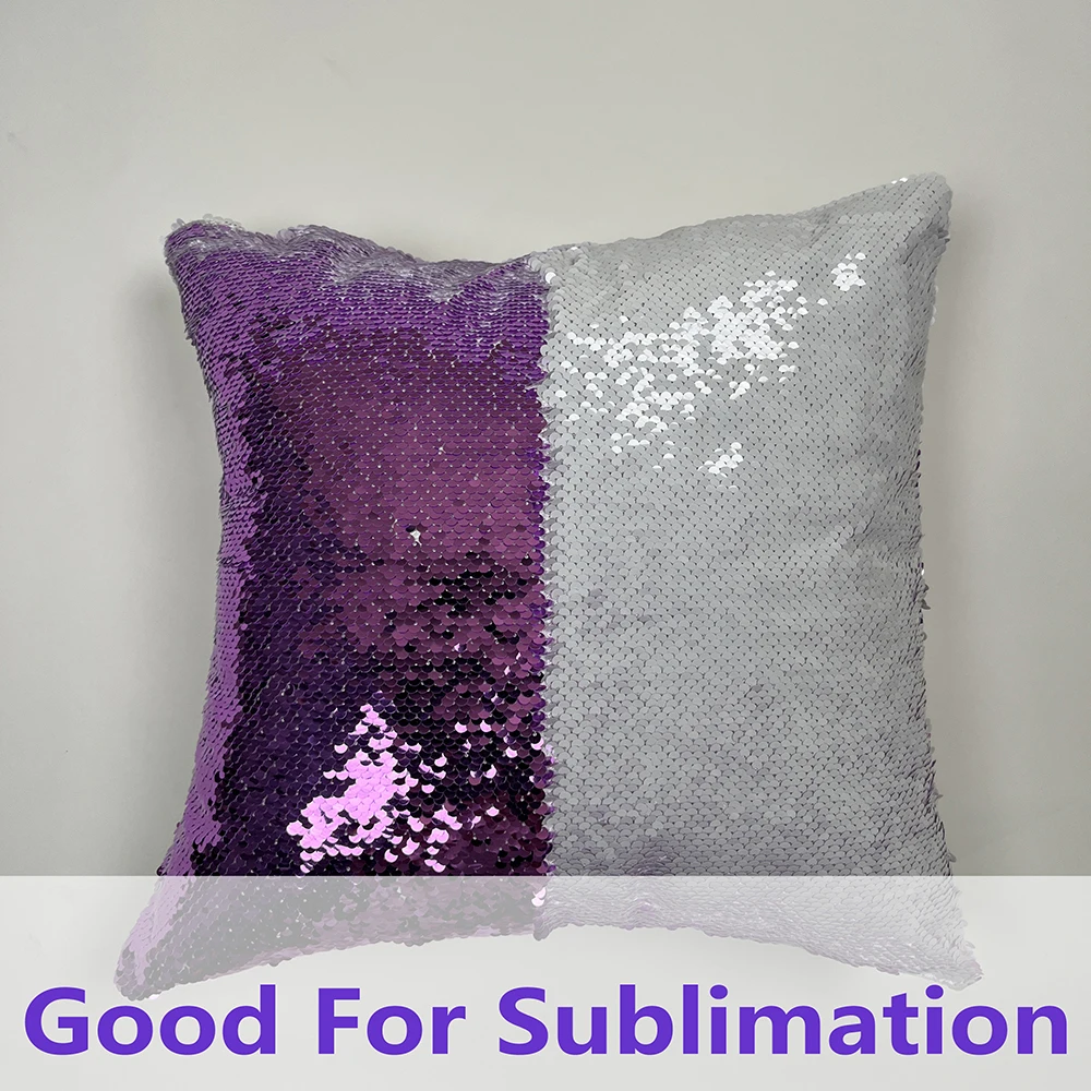 sublimation  pillow case blanks heat press  sublimations throw pillow covers cushion cover 16x16 reversible sequin pillow case