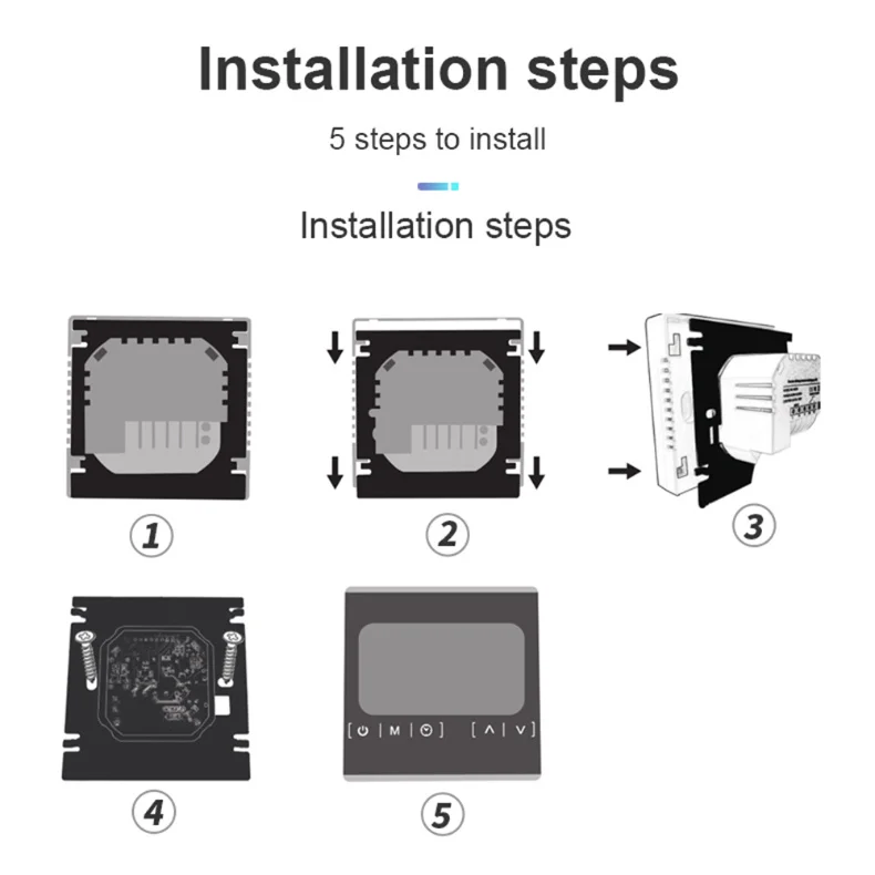 110V 120V 230V All Touch Screen Temperature Controller Thermoregulator Black Back Light Electric Heating Room Thermostat WiFi