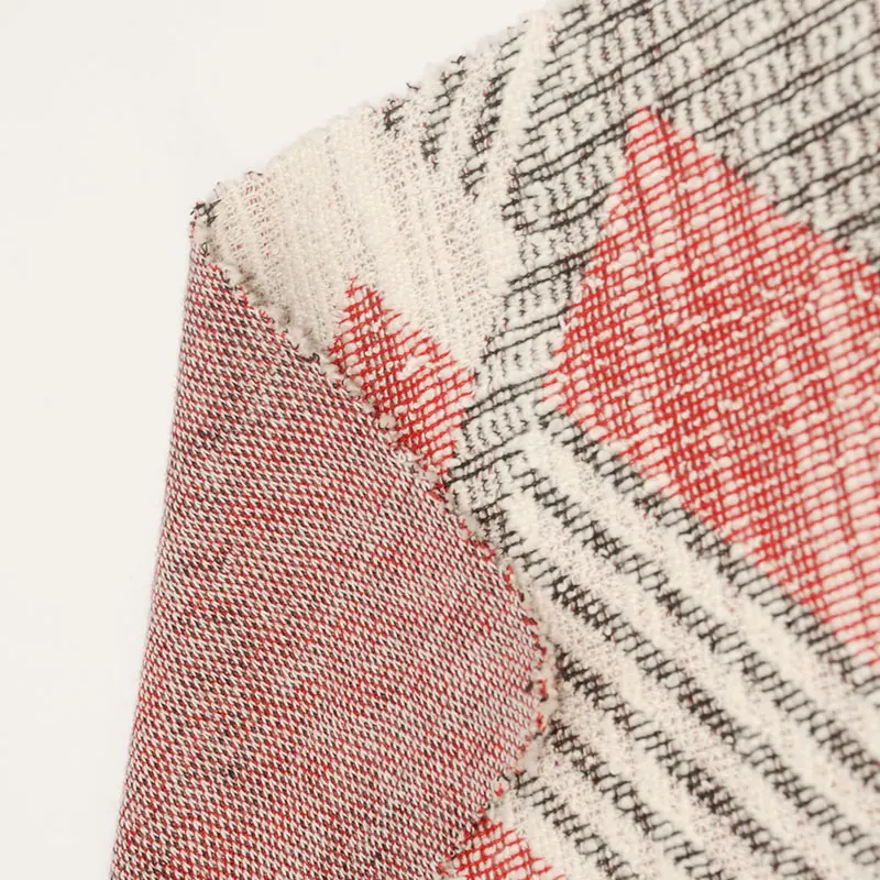 Fashion Hacci Jacquard Cotton Poly Fabric Anti UV Tweed Fabric For Coat Jacket Upholstery Fabric