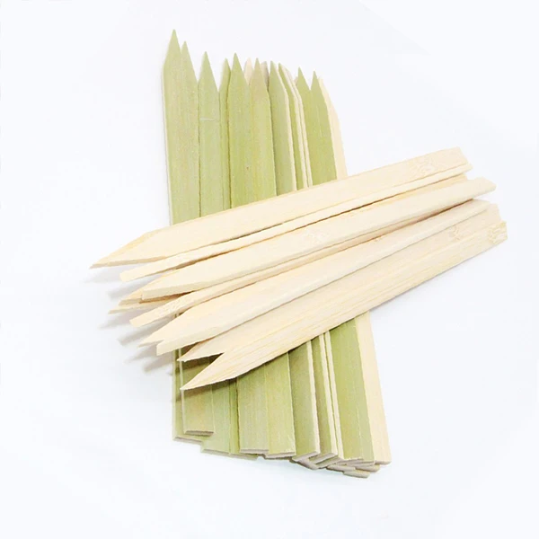 Custom logo bbq accessories flat bamboo meat skewers sticks
