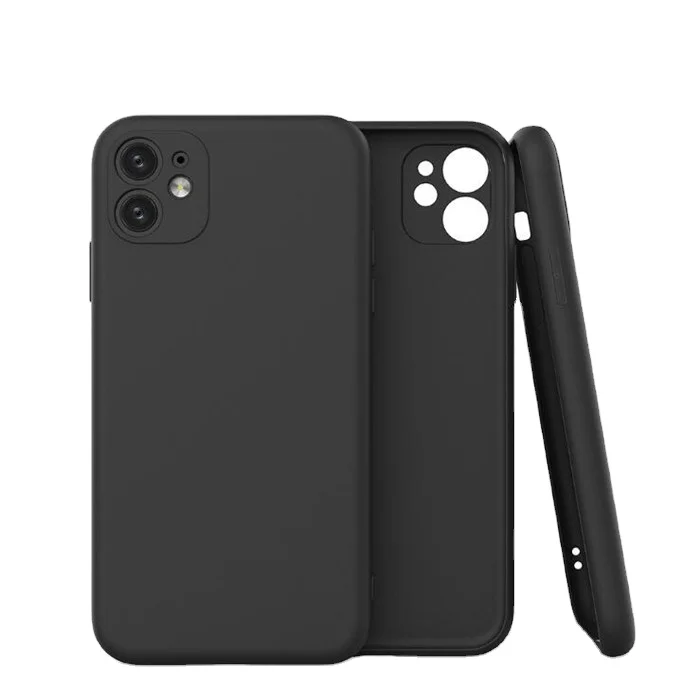 Классический прямой край для iPhone 11 Pro X XR Xs Max ТПУ жидкий силикон объектив куб квадратный Чехол для мобильного телефона для iPhone 12