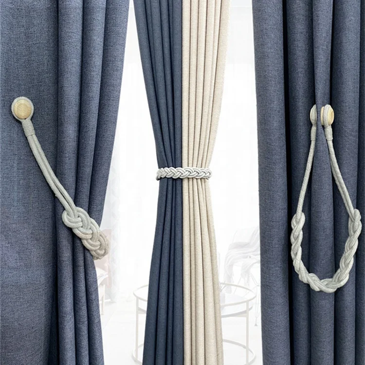 YUJIN High Quality Handmade Weave Magnetic Curtain Tie Back Tieback For Decorative Curtain Buckle