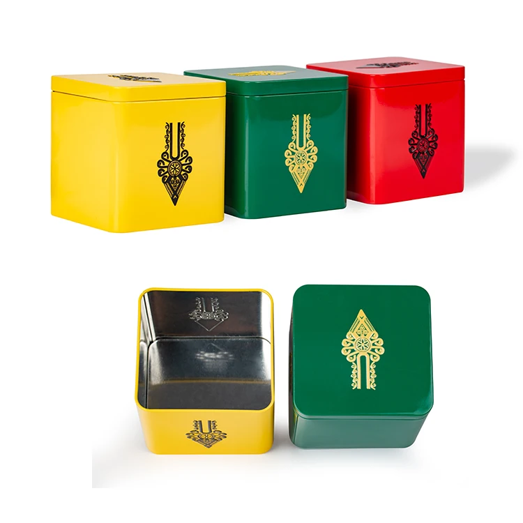 OEM/ODM Factory Professional Luxury Colorful Packaging Custom Metal Jar Square Tin Can Watch Box 100ml