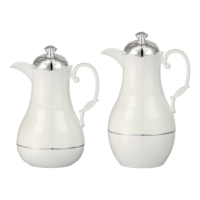 Promotional 2022 Glass Arabic Coffee Pot Gold Coating Tea Jug With Bright Appearance Dallah Thermos For Arabic Coffee