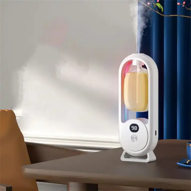 Automatic Spray Fragrance Machine Toilet Deodorization Fragrance Machine Air Diffuser With Atmosphere Lamp