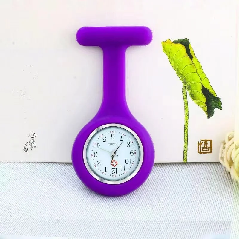 Silicone clip nurse watch with custom logo