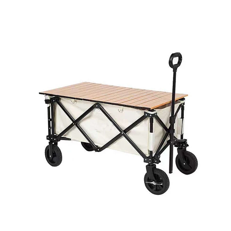 Picnic Compact Outdoor Folding Utility Wagon Folding Collapsible Outdoor Utility Wagon Cart Wagon Folding Carts With Table