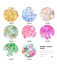 Flatback Luminous Nail Rhinestones Mixed Sizes Crystal Shiny Nail Flat Rhinestones Flash Glass Nail Art Decorations Tools