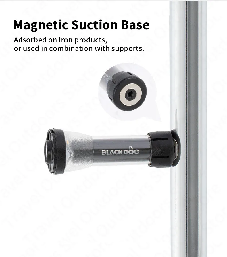 Dropshipping Lighthouse Micro Portable Camping Lamp With Tripod Magnetic Base USB Outdoor Lighting Flashlight