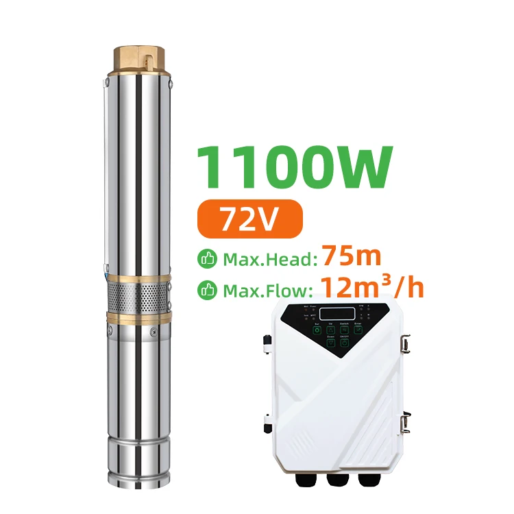 
1100 Вт 4 дюйма 72 В постоянного тока Солнечная Вода pump1.5hp цена Солнечный водяной насос для сельского хозяйства 