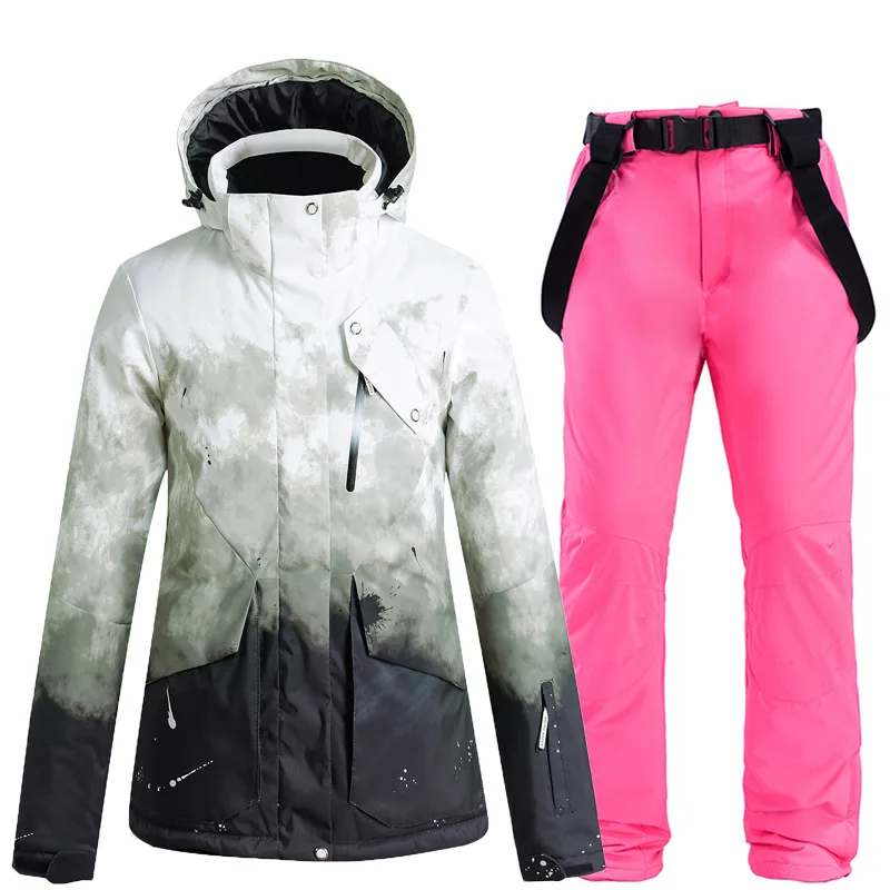 Unisex Breathable Windproof Ski Jacket With Pants Sets Single Double Snowboard Thick Warn Ski Coat Wear Ski Jacket Women Men
